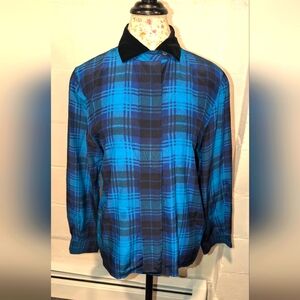 Vintage silk plaid Jones New York blouse